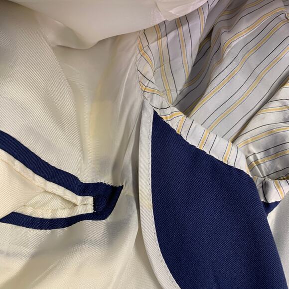 ASTOR & BLACK Size 44 Blue Contrast Stitch Single Breasted Notch Lapel Suit - Picture 15 of 16